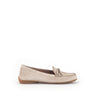 Mocassins beiges en cuir velours
