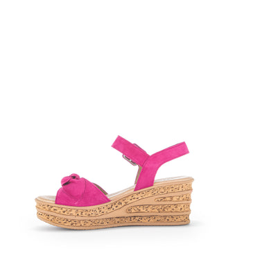 Sandales pinks en cuir velours