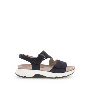 Sandales bleues en cuir velours