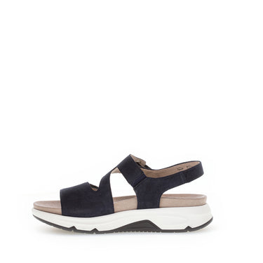 Sandales bleues en cuir velours