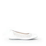 Ballerines blanches en cuir lisse