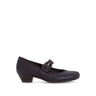 Escarpins marine en cuir velours