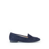 Mocassins marine en cuir velours