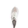 Baskets blanches en combinaison cuirs