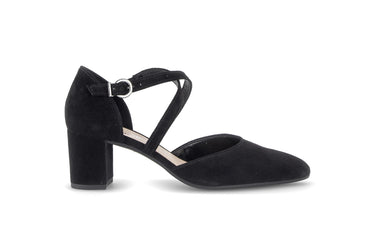 Escarpins noirs en cuir velours