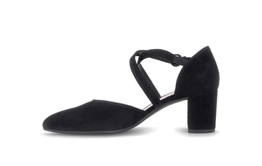 Escarpins noirs en cuir velours