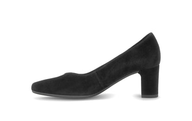 Escarpins noirs en cuir velours
