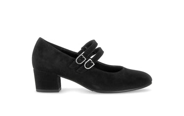Escarpins noirs en cuir velours