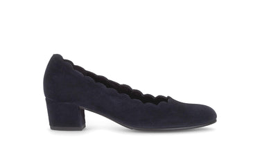 Escarpins bleus en cuir velours