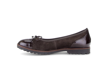 Ballerines marron en nubuck et vernis
