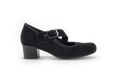 Escarpins noirs en cuir velours