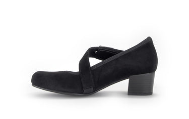 Escarpins noirs en cuir velours