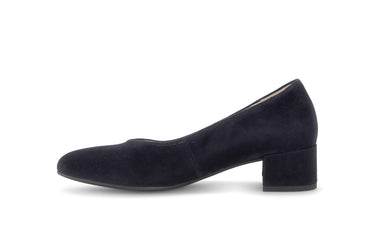 Escarpins bleus en cuir velours