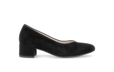 Escarpins noirs en cuir velours