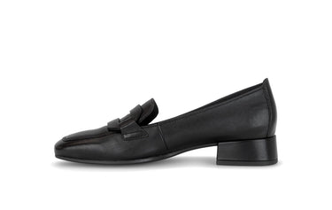 Mocassins noirs en cuir lisse