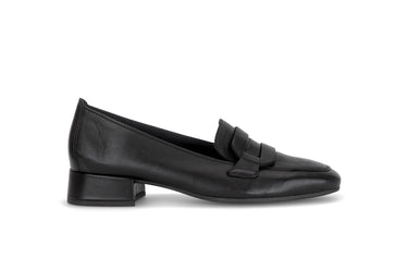 Mocassins noirs en cuir lisse