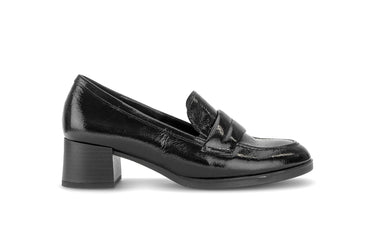 Mocassins noirs en cuir verni