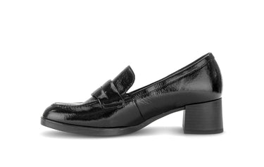 Mocassins noirs en cuir verni