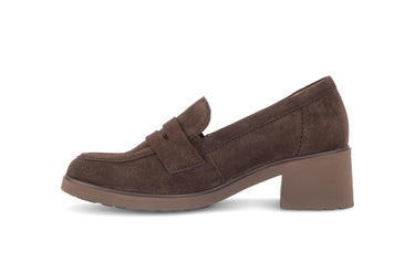 Mocassins marron en cuir velours