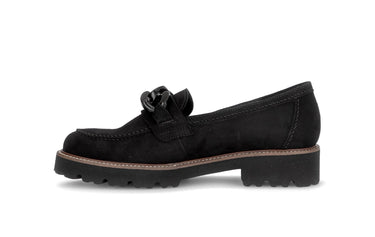 Mocassins noirs en cuir velours