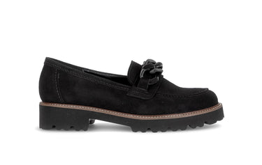 Mocassins noirs en cuir velours