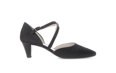 Escarpins bleus en cuir