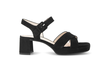 Sandales noires en nubuck