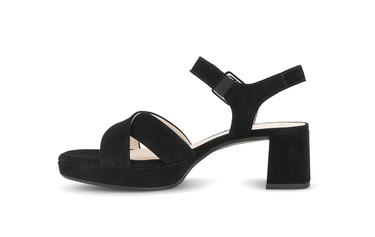 Sandales noires en nubuck