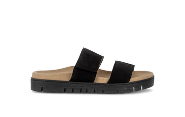 Mules noires en nubuck