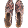 Bottines santiag effet python en cuir