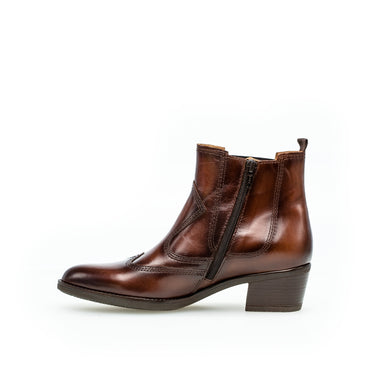 Bottines santiag marron en cuir