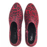 Bottines modernes rouges en nubuck