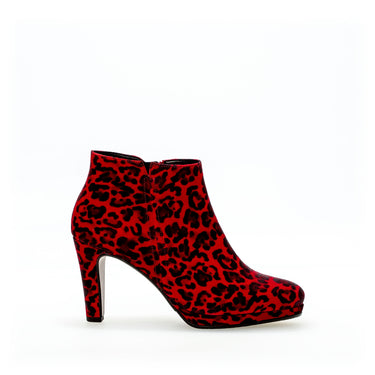Bottines modernes rouges en nubuck