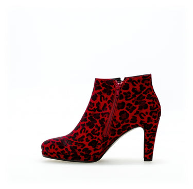 Bottines modernes rouges en nubuck