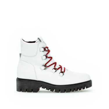Bottines blanches en cuir
