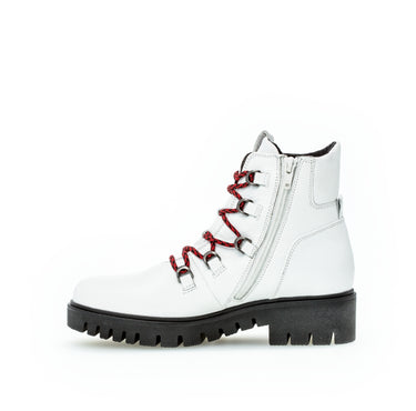 Bottines blanches en cuir