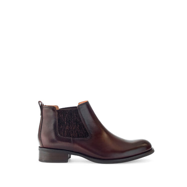 Bottines cognacs en cuir lisse