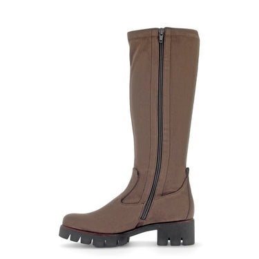 Bottes taupes en velours