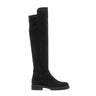 Cuissardes noires en cuir nubuk