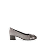 Escarpins taupe en combinaison cuirs