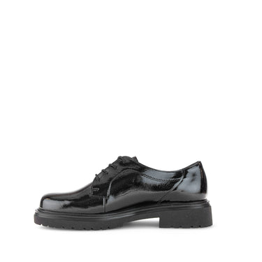 Derbies noires en cuir vernis