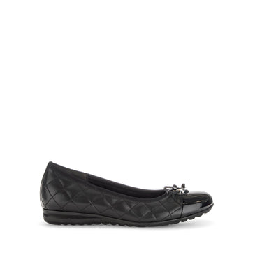 Ballerines noires en combinaison cuirs
