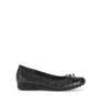 Ballerines noires en combinaison cuirs