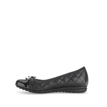 Ballerines noires en combinaison cuirs