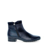Bottines marine en combinaison cuirs
