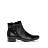 Bottines noires en combinaison cuirs