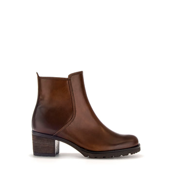 Bottines sattel en cuir lisse