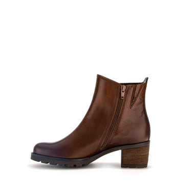 Bottines sattel en cuir lisse