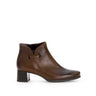 Bottines sattels en cuir lisse