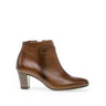 Bottines sattels en cuir lisse